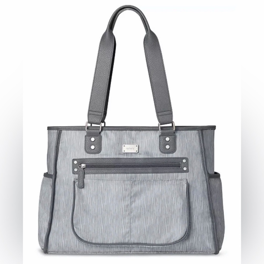 Carter’s Diaper Bag Tote Gray Large Multi-Pocket Baby Bag